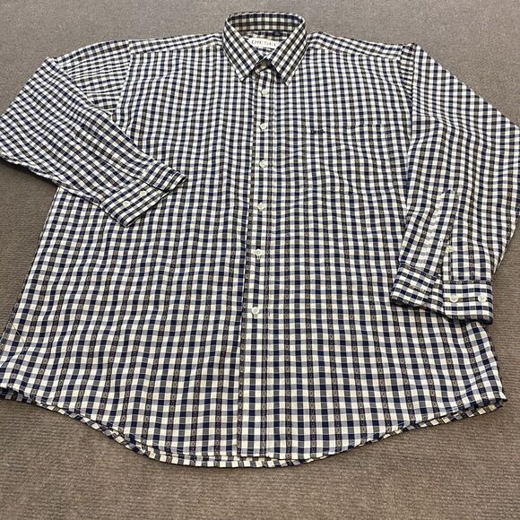 Diesel Other - Diesel Shirt Mens Large 16.5 33-34 Knit Plaid Long Sleeve‎ Textured